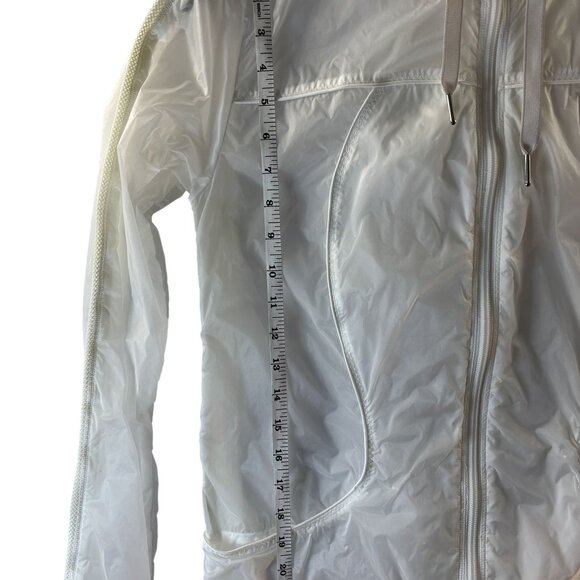 Lululemon Lightweight Hooded Windbreaker Jacket White Size S Nylon - Picture 5 of 8